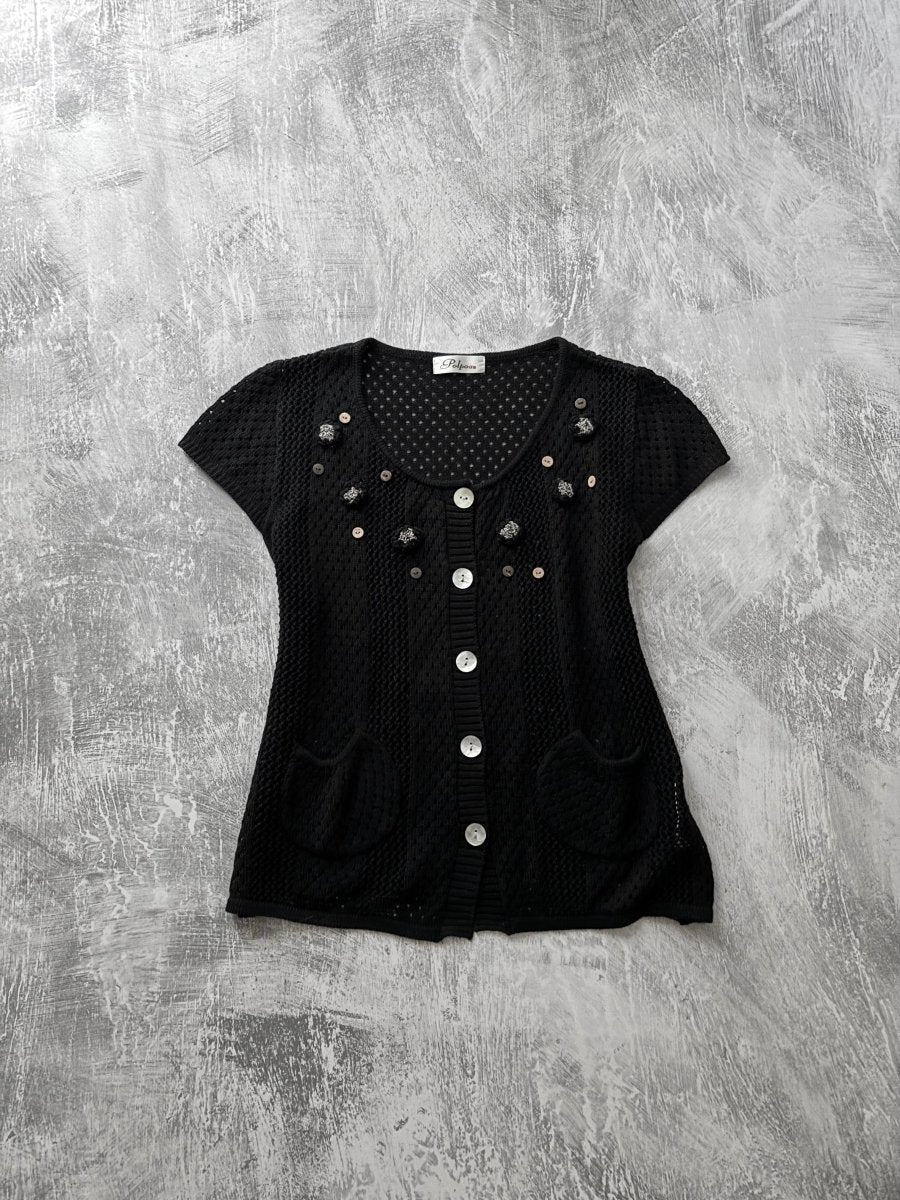 Meadow Knit Cardigan - MIDNIGHT FAE
