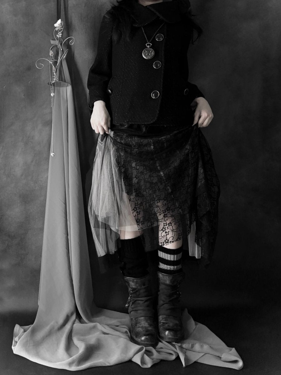 Melancholia Button Jacket - MIDNIGHT FAE