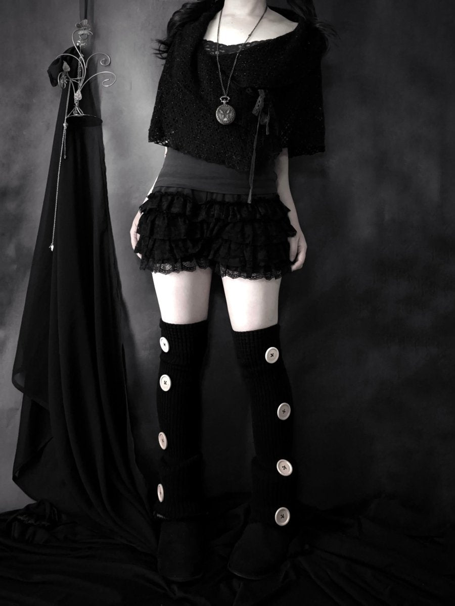 Melancholy Knit Shrug - MIDNIGHT FAE