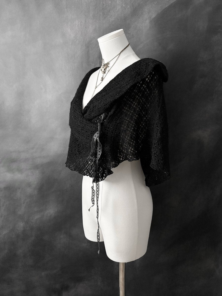 Melancholy Knit Shrug - MIDNIGHT FAE