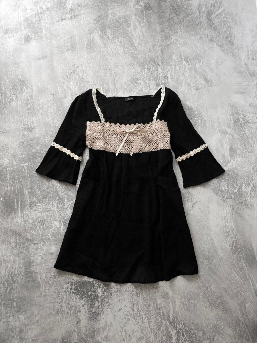 Mignon Babydoll Blouse - MIDNIGHT FAE