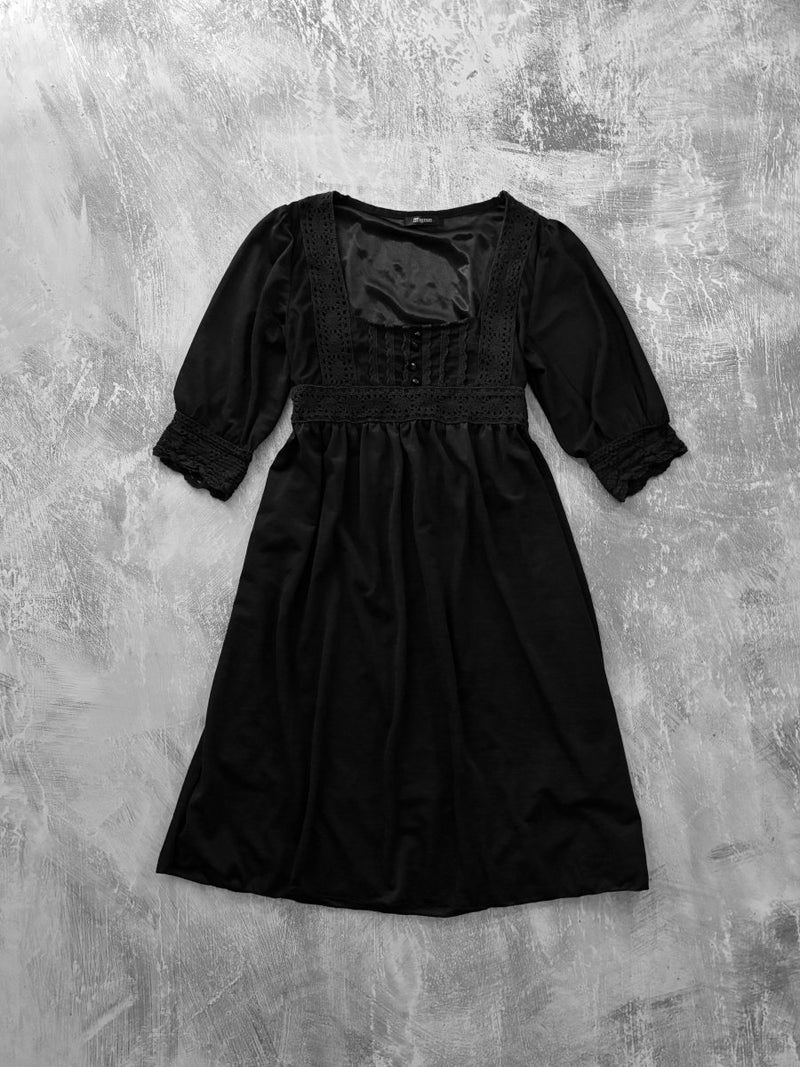 Mignon Babydoll Dress - MIDNIGHT FAE