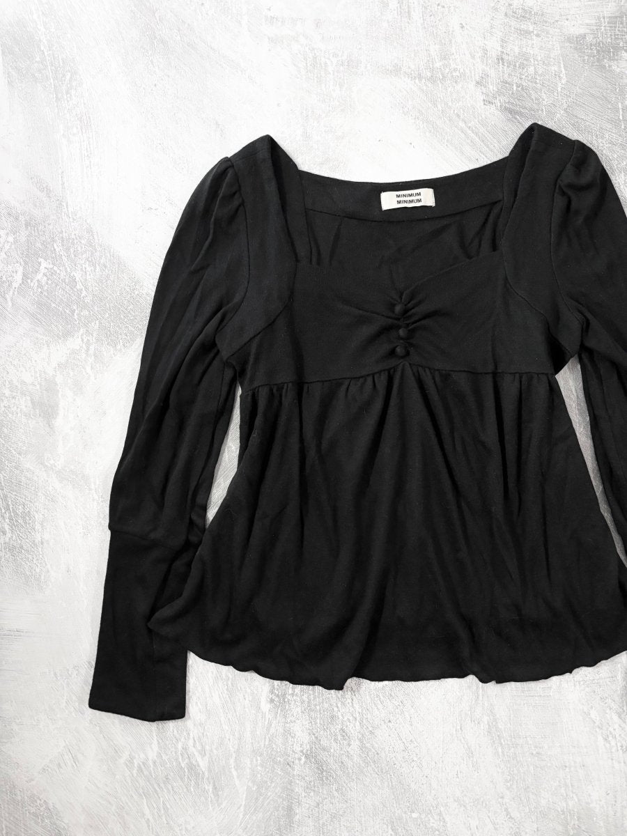 Minimum Babydoll Top - MIDNIGHT FAE