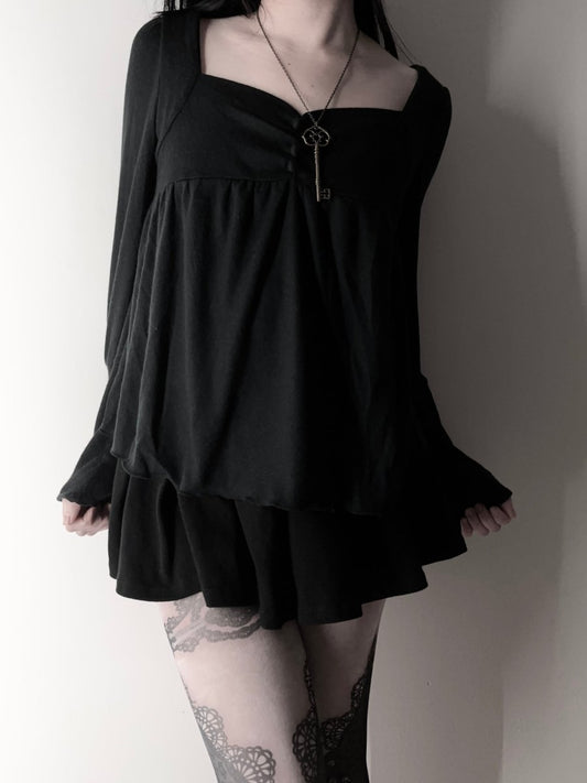 Minimum Babydoll Top - MIDNIGHT FAE
