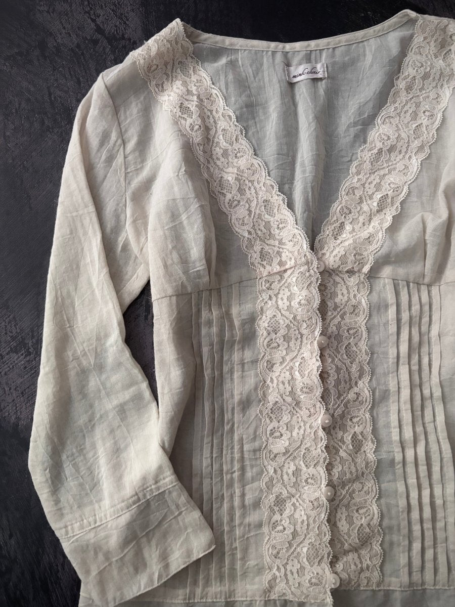 Mink Sheer Blouse - MIDNIGHT FAE