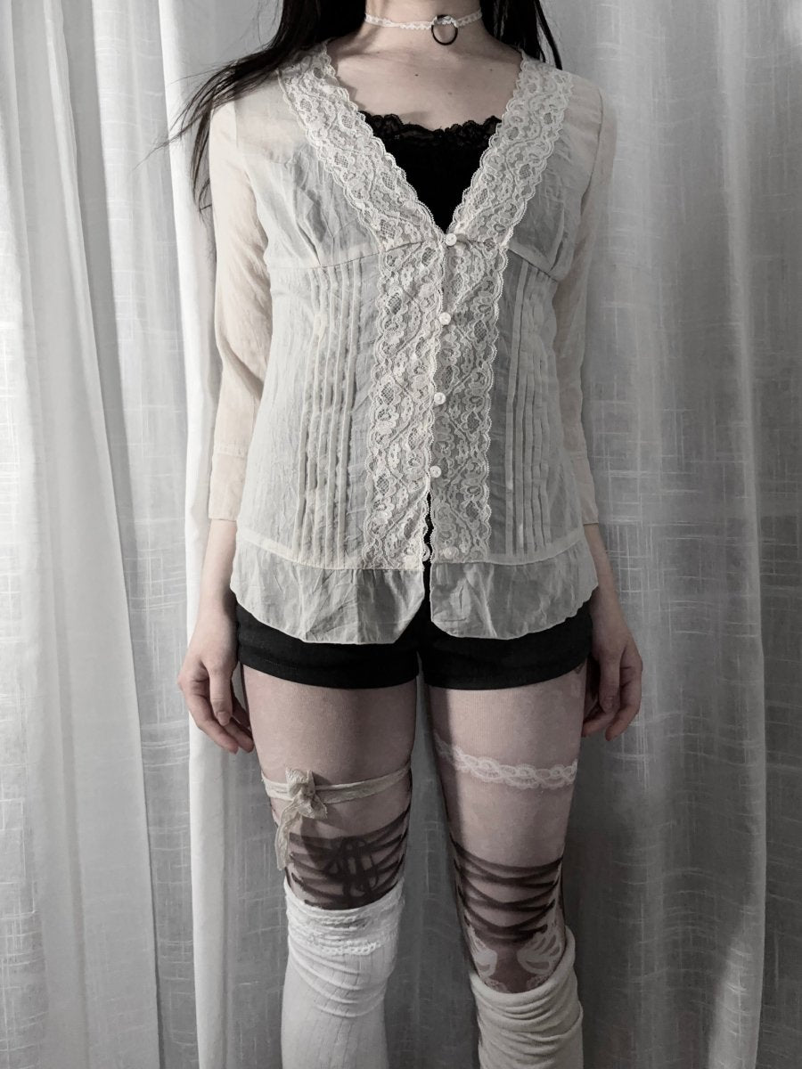 Mink Sheer Blouse - MIDNIGHT FAE