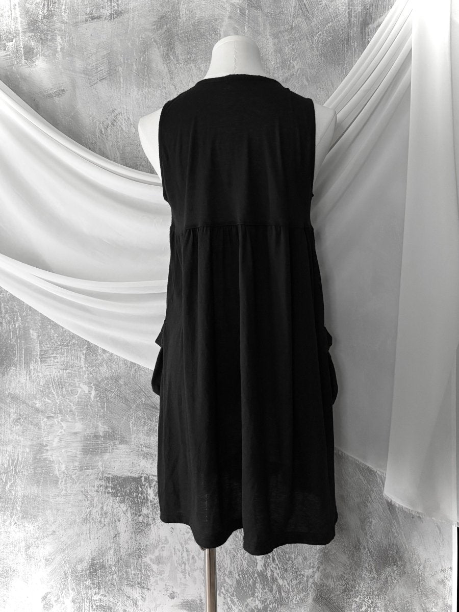 Minx Button Dress - MIDNIGHT FAE
