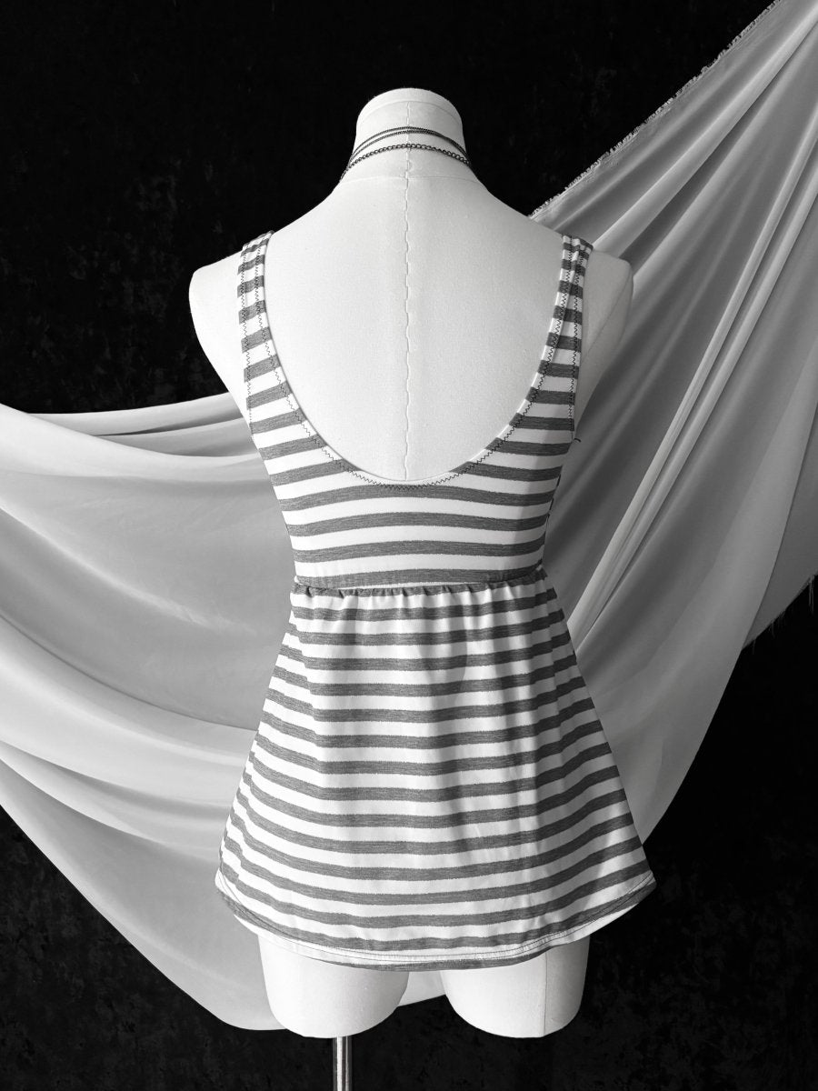 Mist Striped Swimsuit - MIDNIGHT FAE