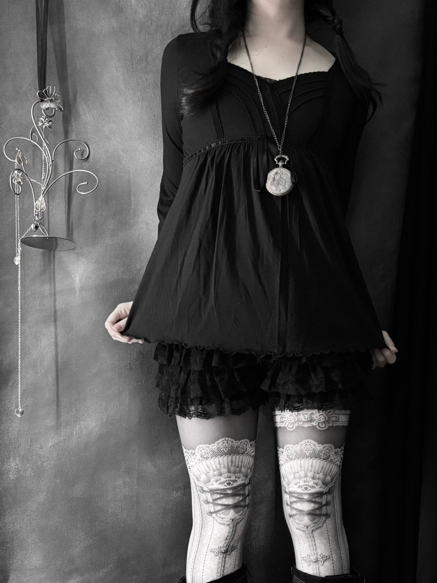 Moonlight Babydoll Blouse - MIDNIGHT FAE