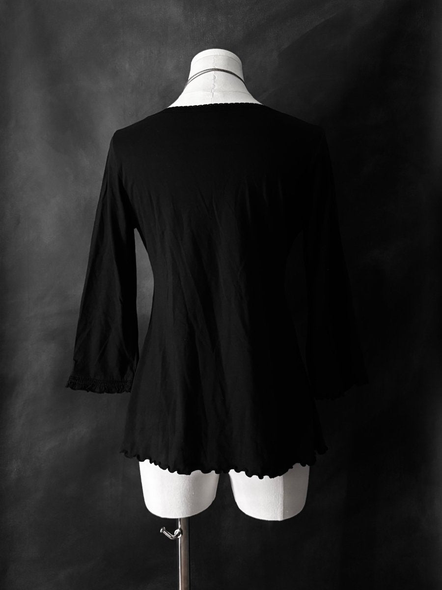 Moonlight Babydoll Blouse - MIDNIGHT FAE