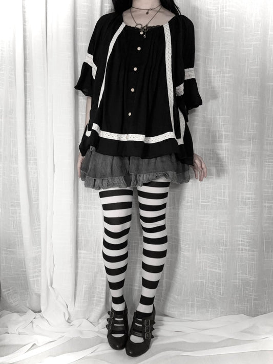 Mori Angel Blouse - MIDNIGHT FAE