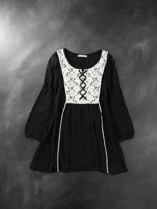 Mortem Cotton Dress - MIDNIGHT FAE