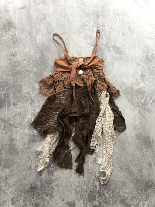 Moth Tattered Cami - MIDNIGHT FAE