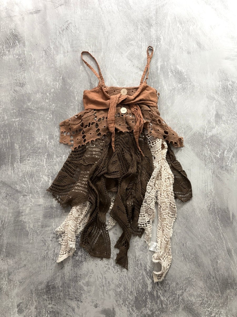 Moth Tattered Cami - MIDNIGHT FAE