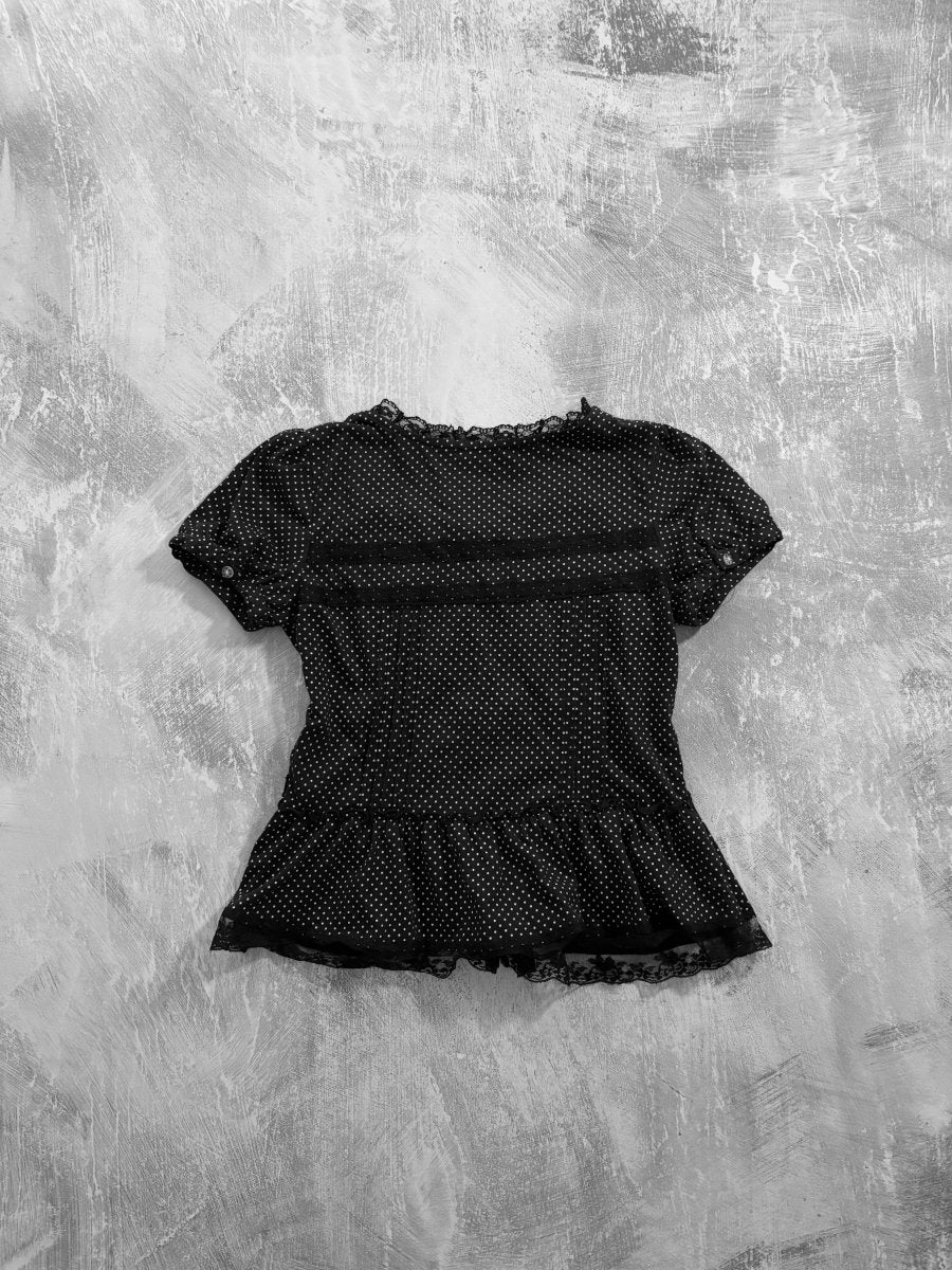 Mottle Button-Up Top - MIDNIGHT FAE