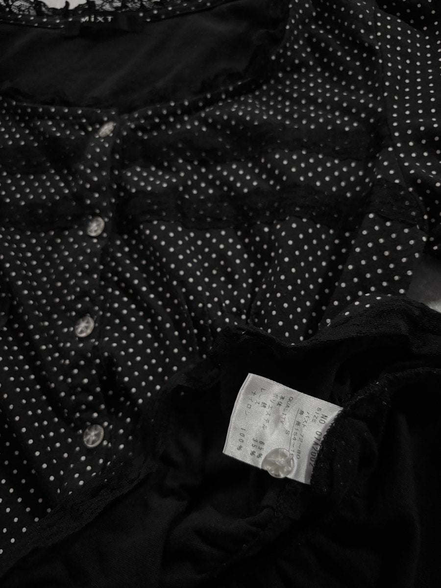 Mottle Button-Up Top - MIDNIGHT FAE