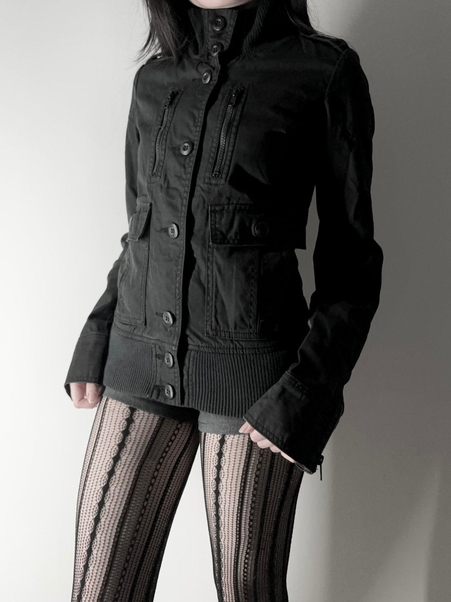 Moussy Military Jacket - MIDNIGHT FAE