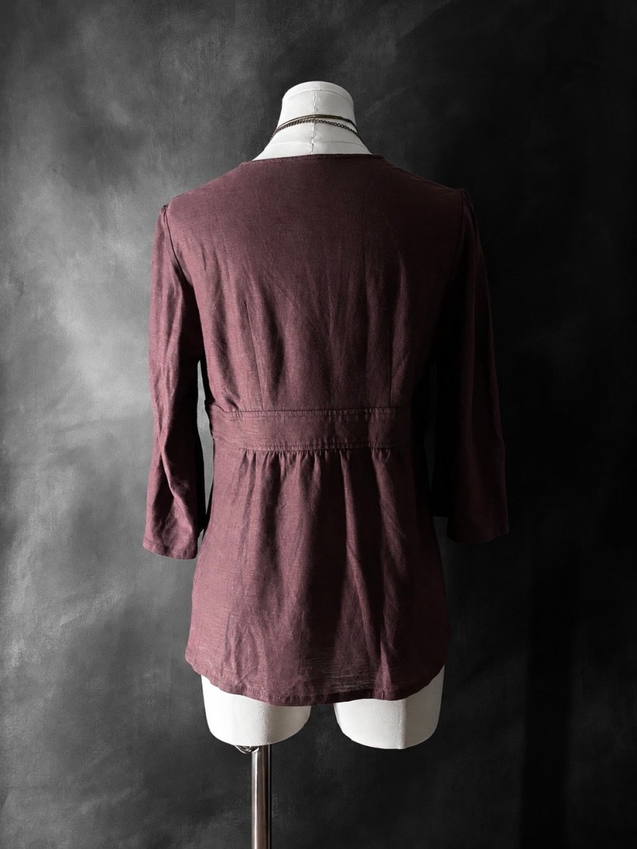 Mulberry Babydoll Blouse - MIDNIGHT FAE