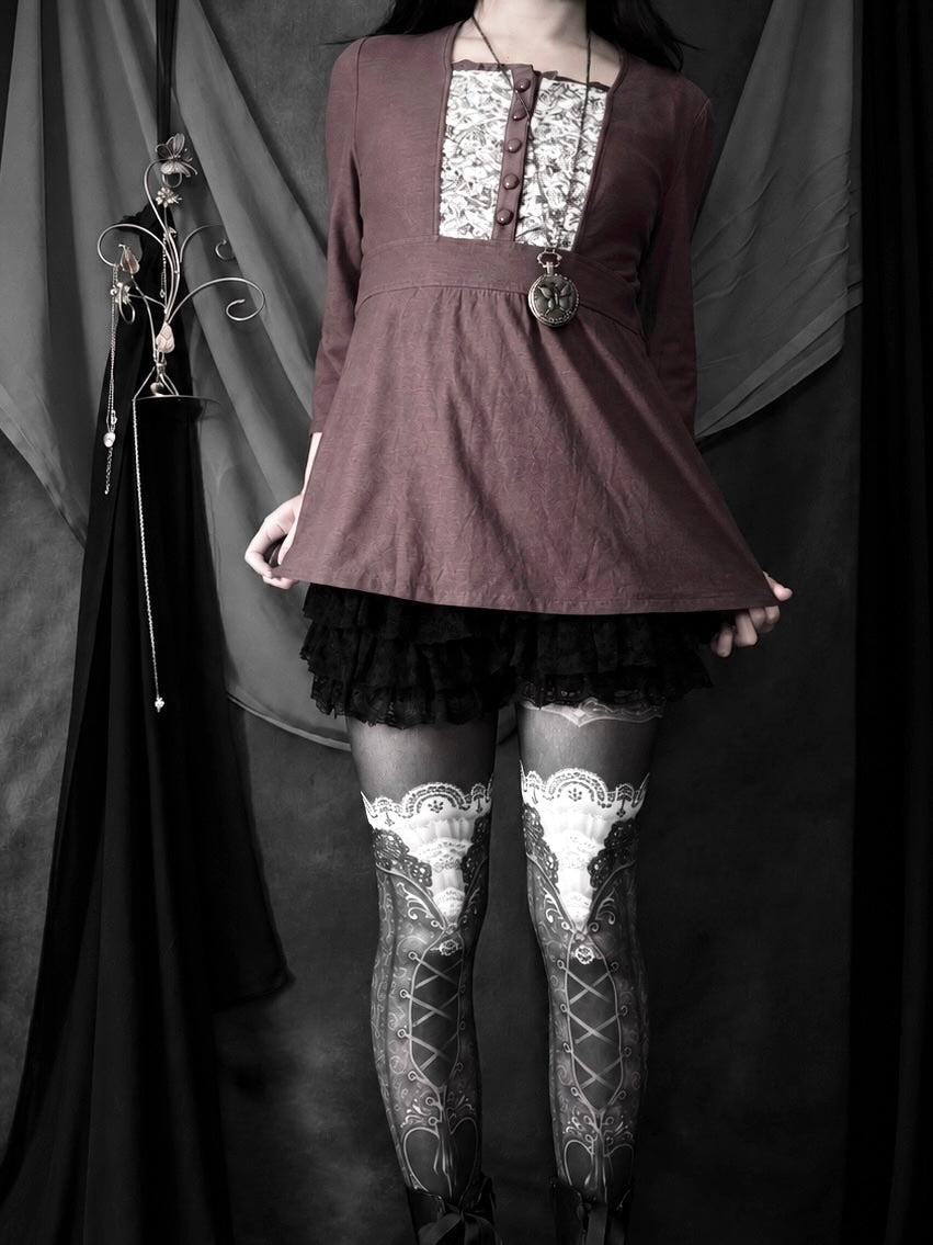 Mulberry Babydoll Blouse - MIDNIGHT FAE