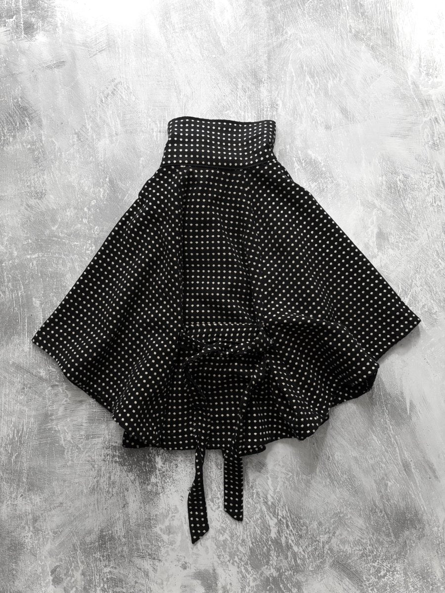 Navy Polkadot Poncho - MIDNIGHT FAE