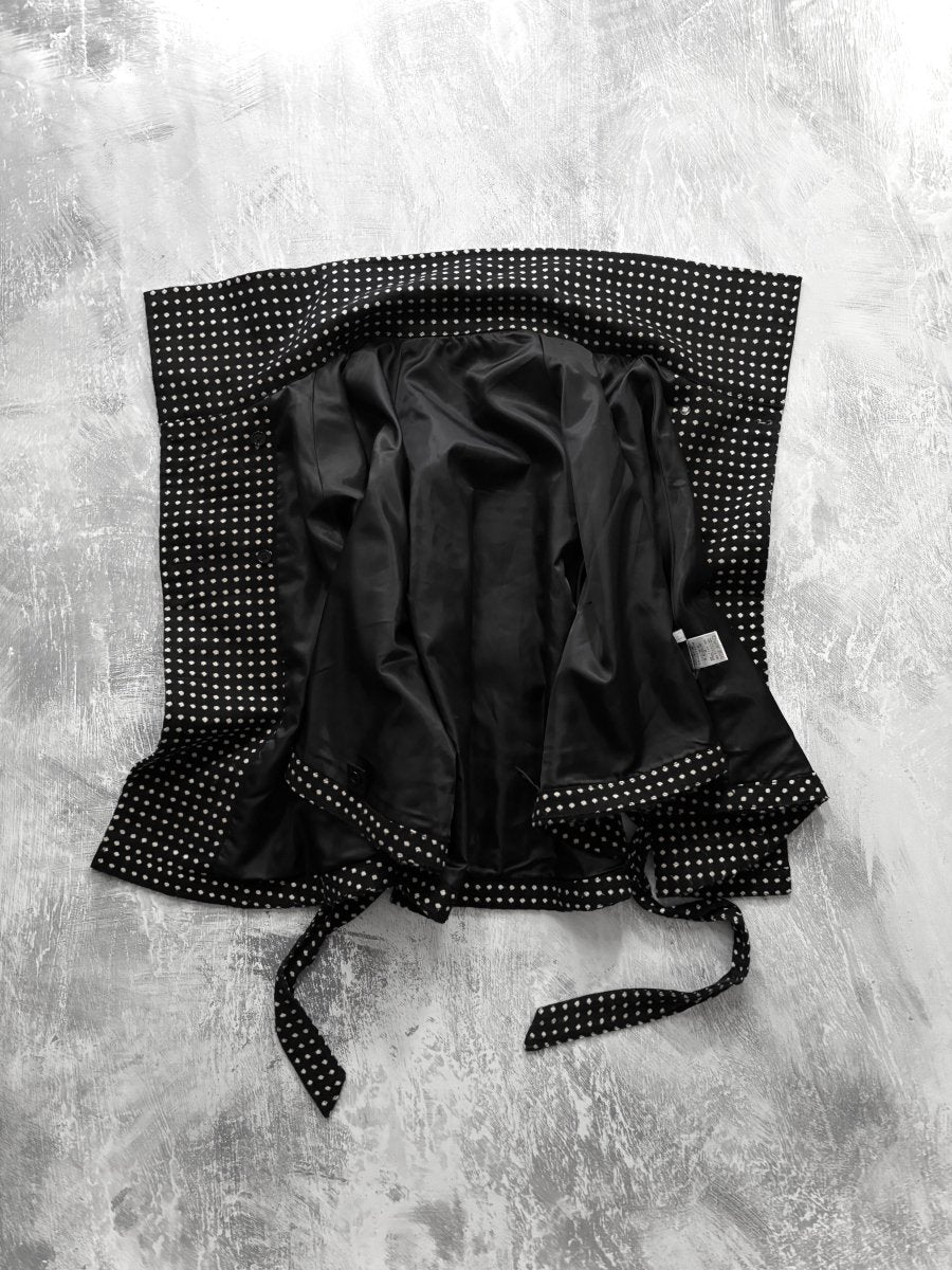 Navy Polkadot Poncho - MIDNIGHT FAE