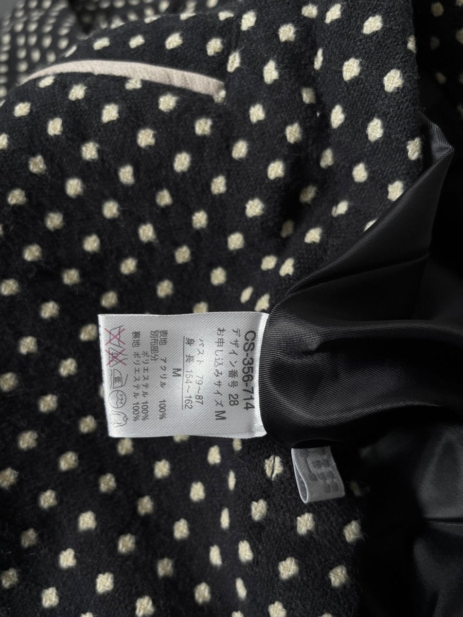 Navy Polkadot Poncho - MIDNIGHT FAE