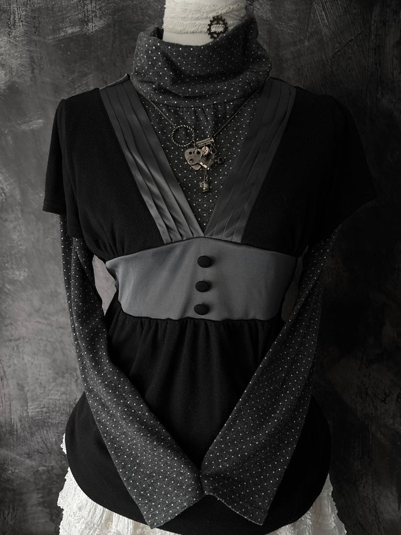 Nini Layered Blouse - MIDNIGHT FAE