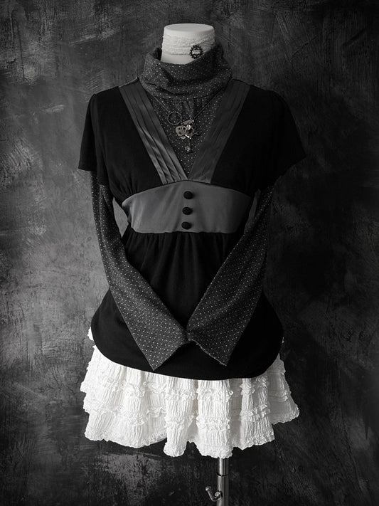 Nini Layered Blouse - MIDNIGHT FAE