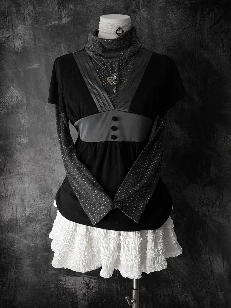 Nini Layered Blouse - MIDNIGHT FAE