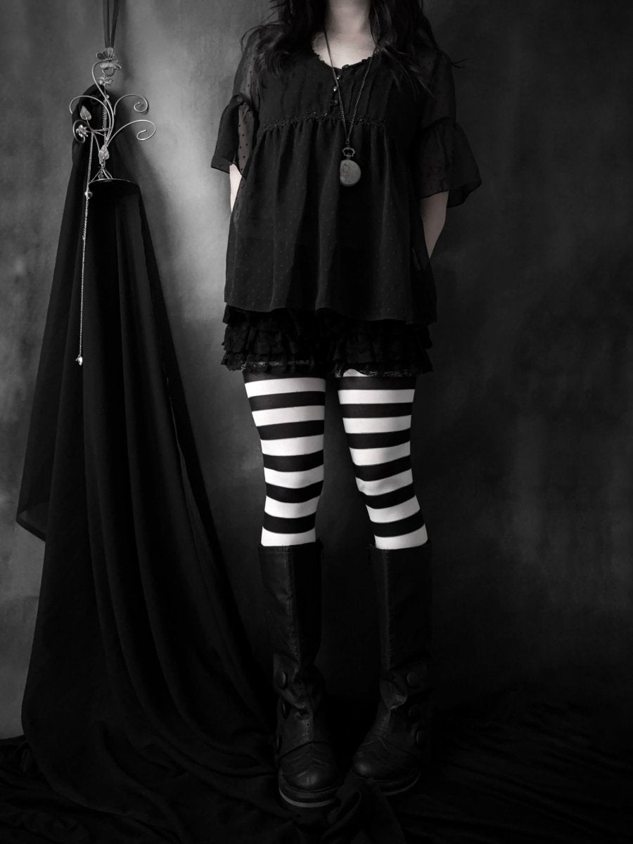 Noctelle Sheer Blouse - MIDNIGHT FAE