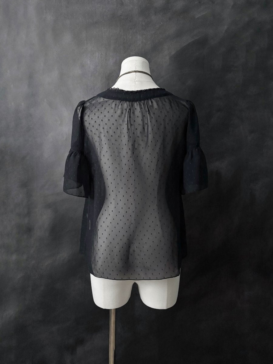 Noctelle Sheer Blouse - MIDNIGHT FAE