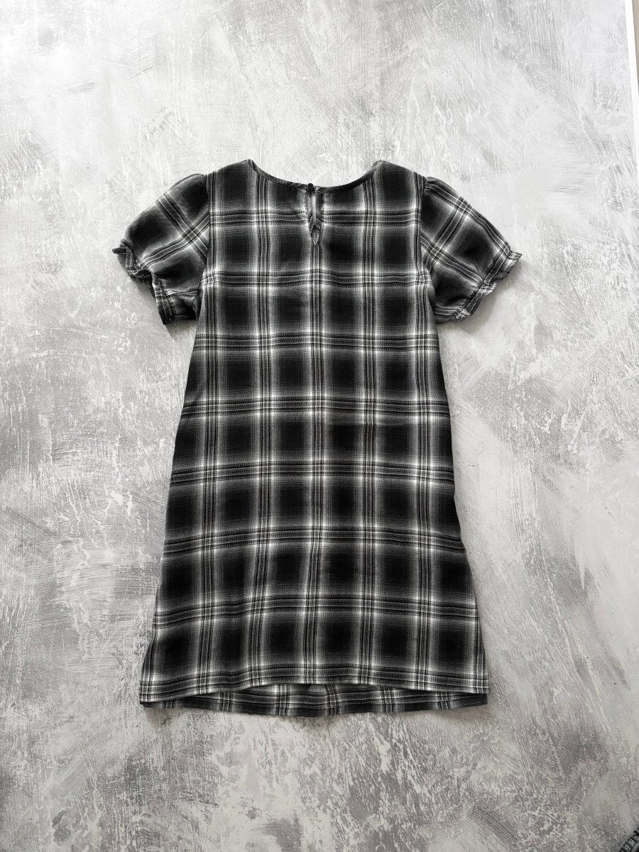 Noir Plaid Dress - MIDNIGHT FAE