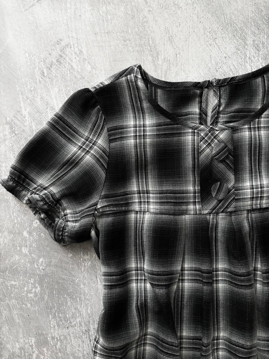 Noir Plaid Dress - MIDNIGHT FAE