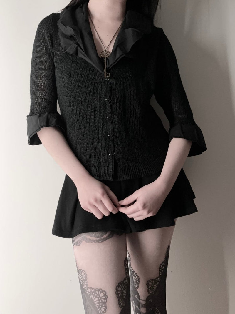 Nostra Silk Cardigan - MIDNIGHT FAE