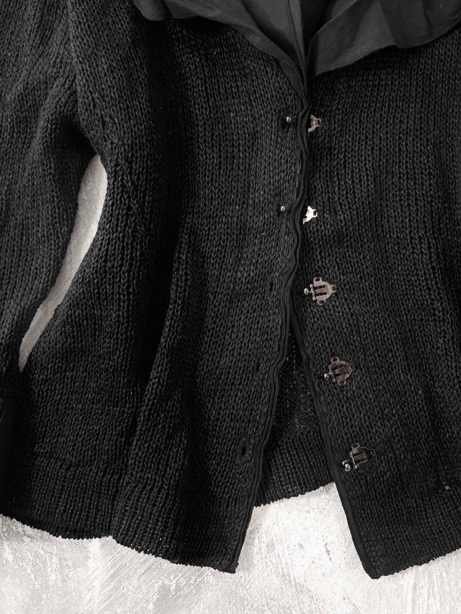 Nostra Silk Cardigan - MIDNIGHT FAE