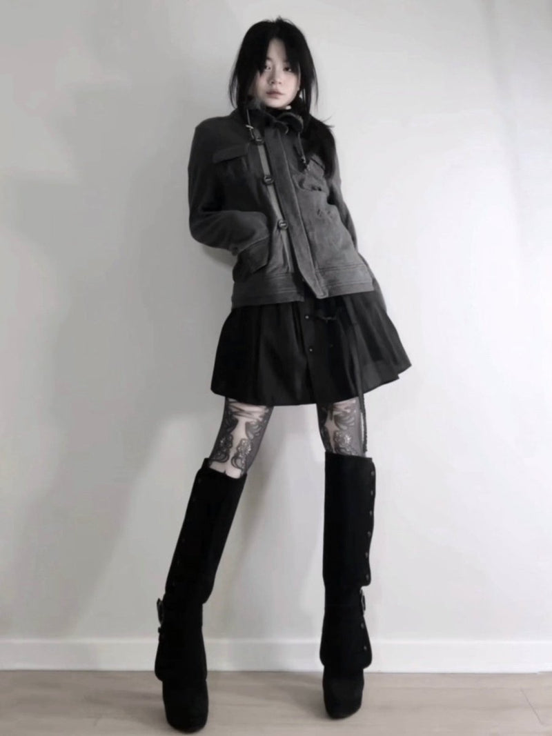 Obscura Grey Jacket - MIDNIGHT FAE