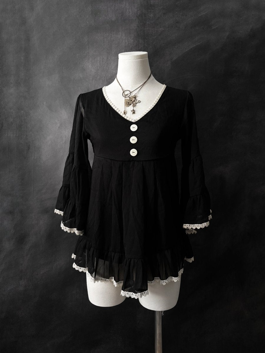 Odette Babydoll Tunic - MIDNIGHT FAE