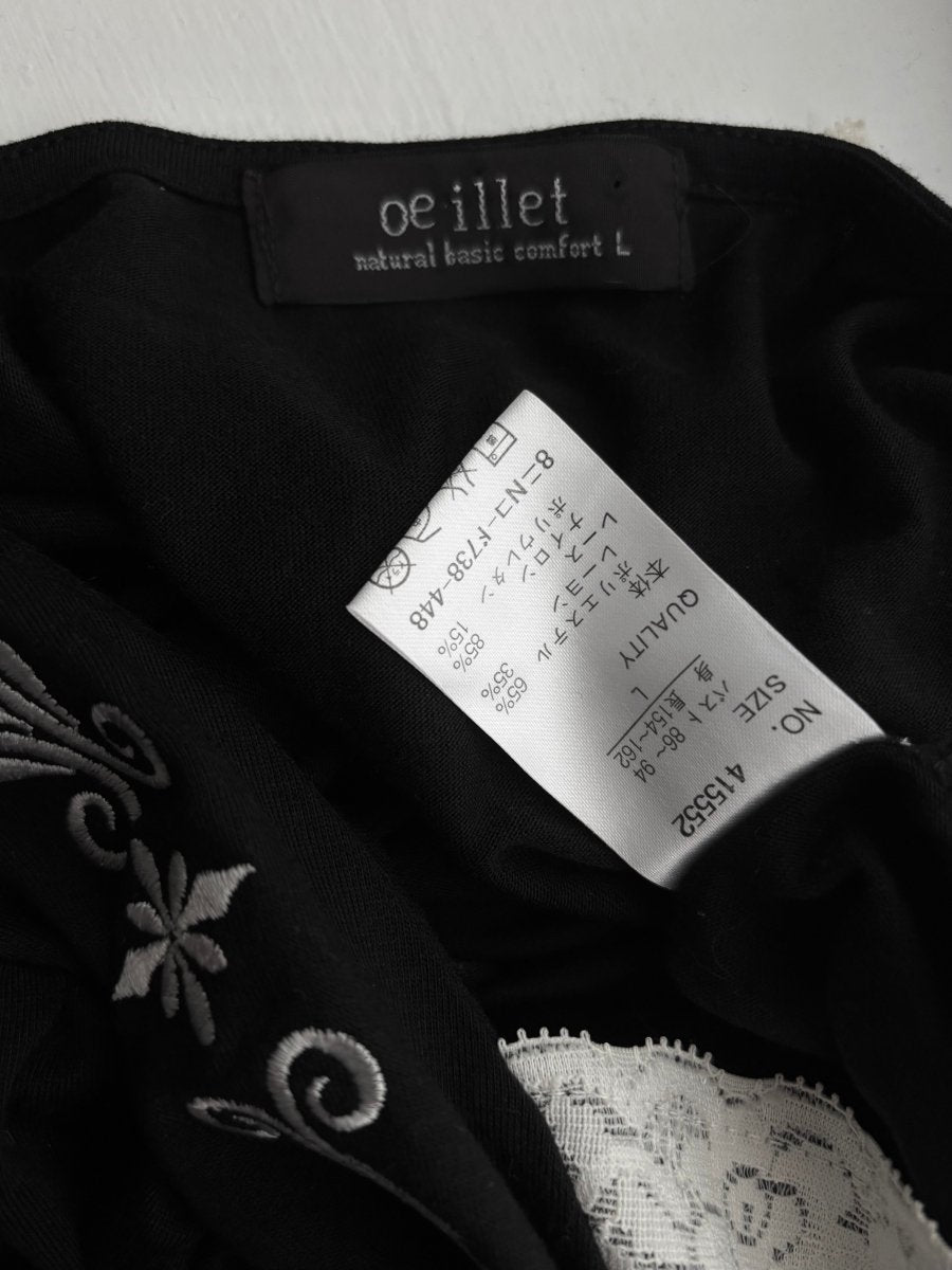 Oeillet Babydoll Blouse - MIDNIGHT FAE