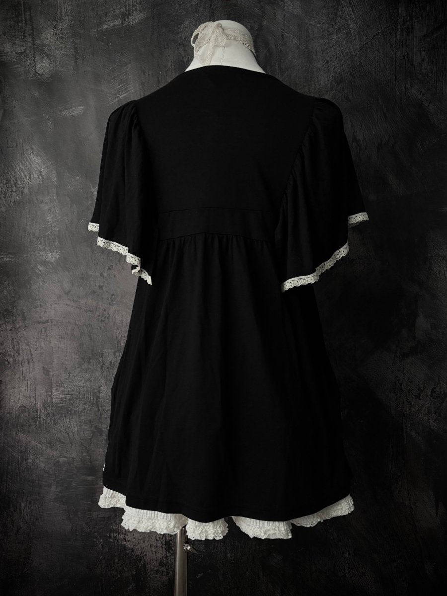 Oeillet Babydoll Blouse - MIDNIGHT FAE