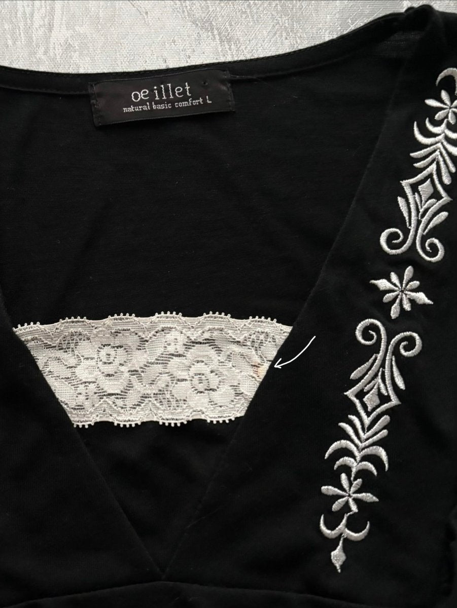 Oeillet Babydoll Blouse - MIDNIGHT FAE