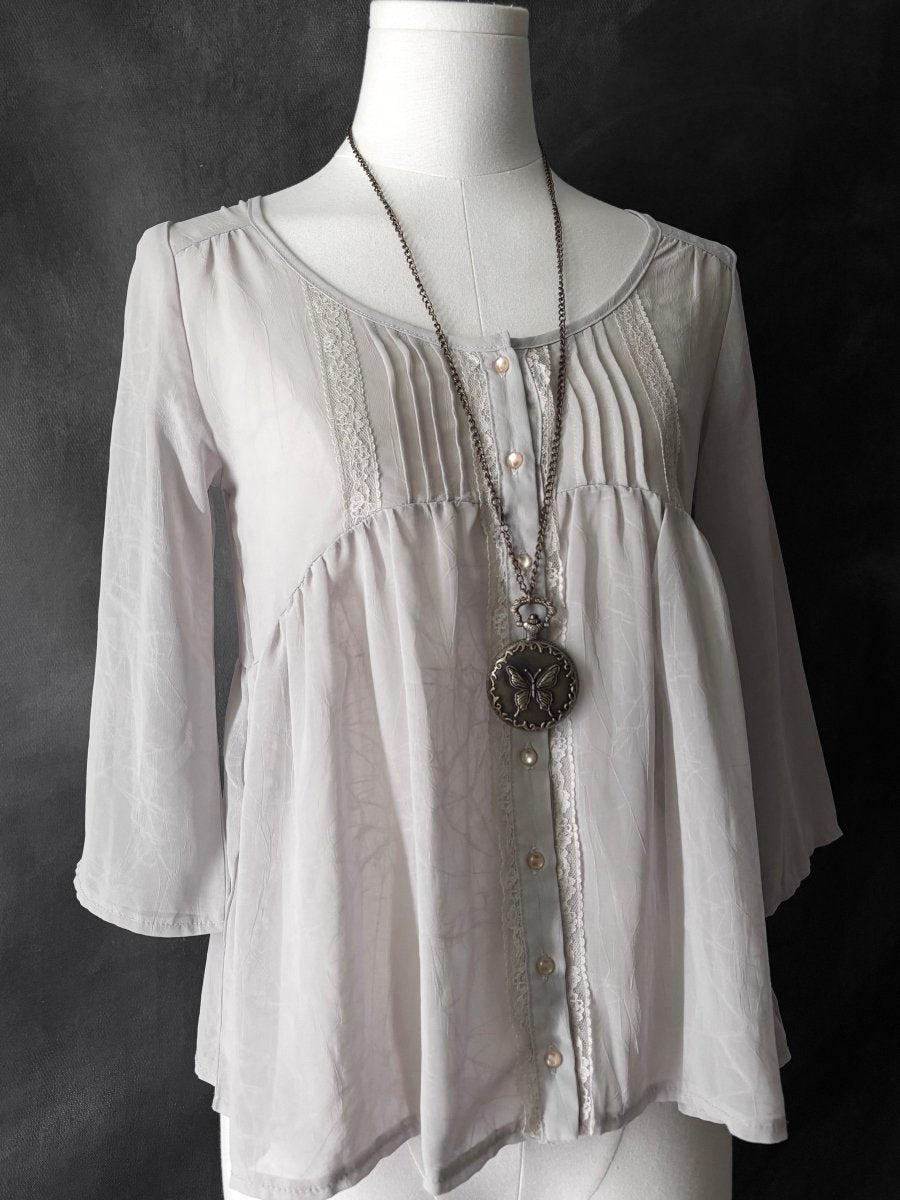 Pale Rose Blouse - MIDNIGHT FAE