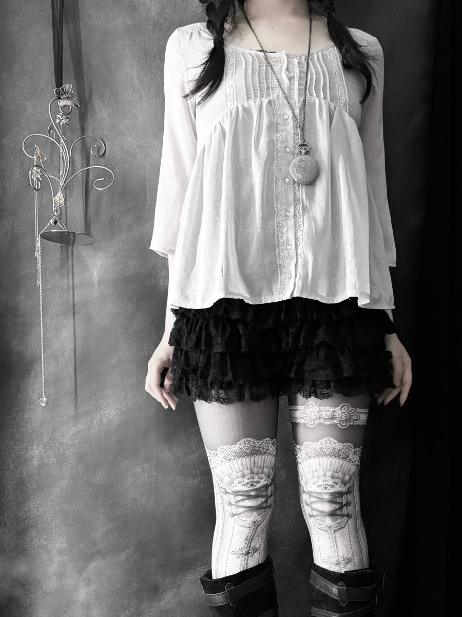 Pale Rose Blouse - MIDNIGHT FAE