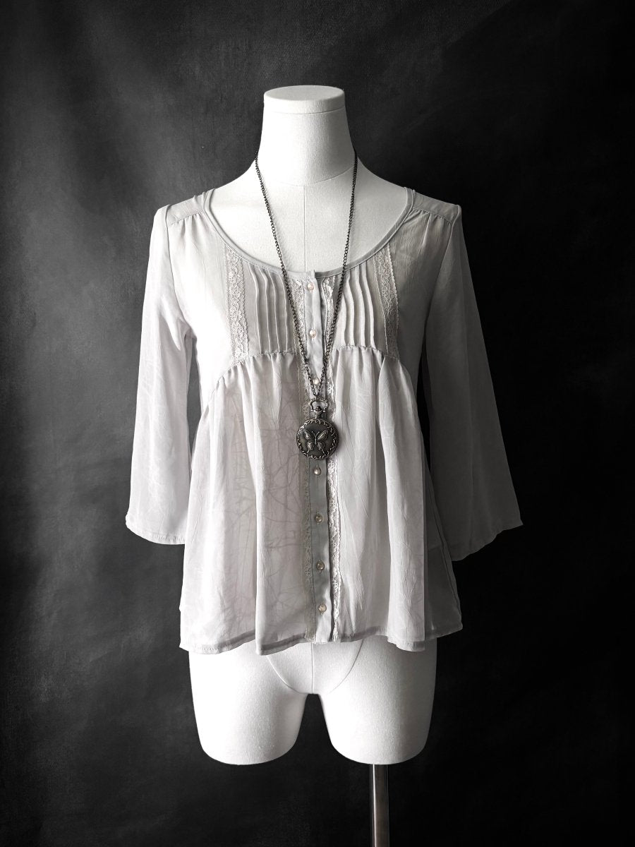 Pale Rose Blouse - MIDNIGHT FAE