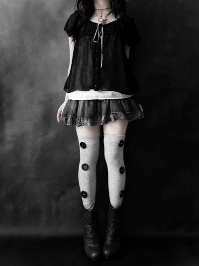 Passy Sheer Blouse - MIDNIGHT FAE