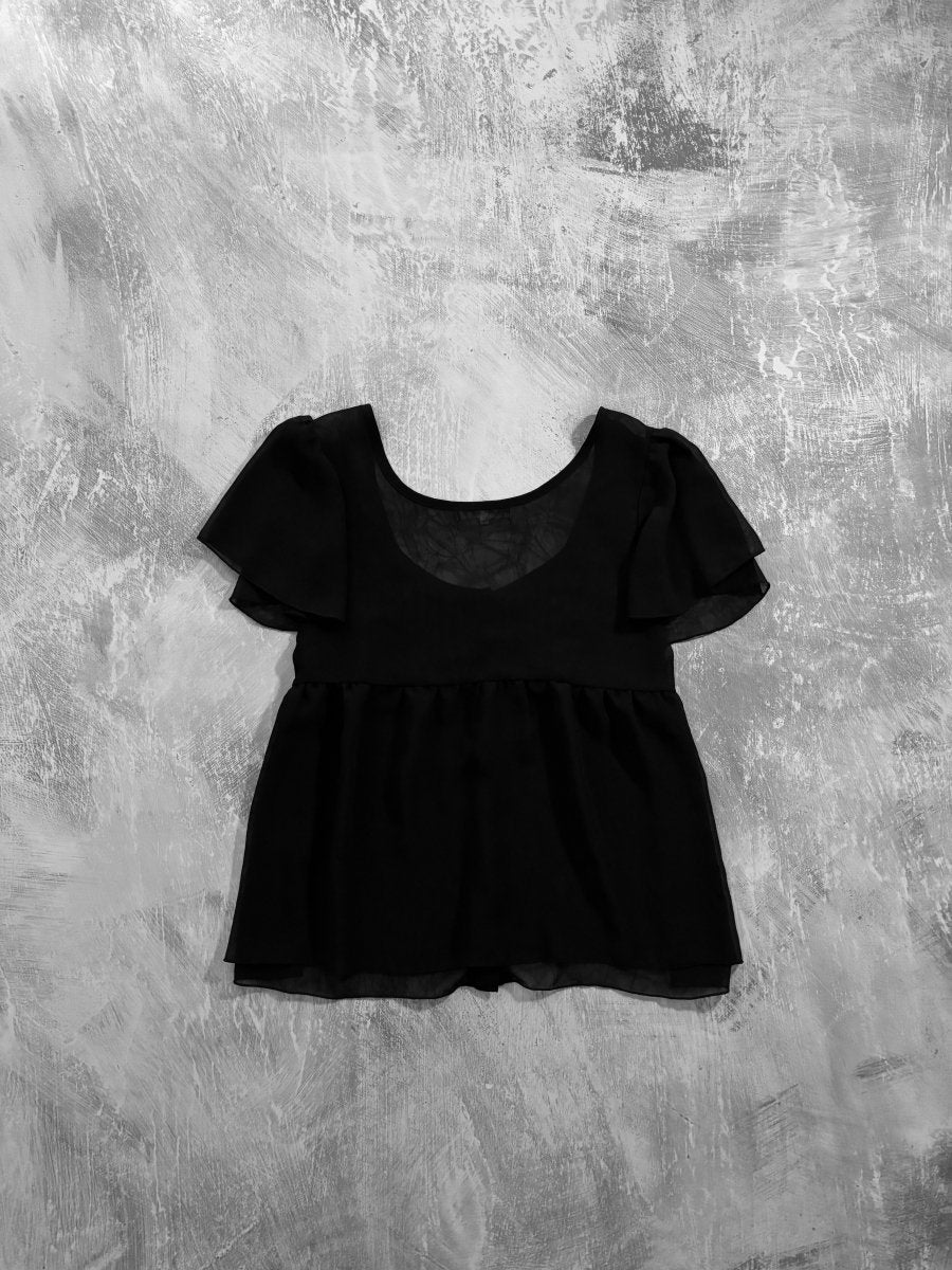 Passy Sheer Blouse - MIDNIGHT FAE