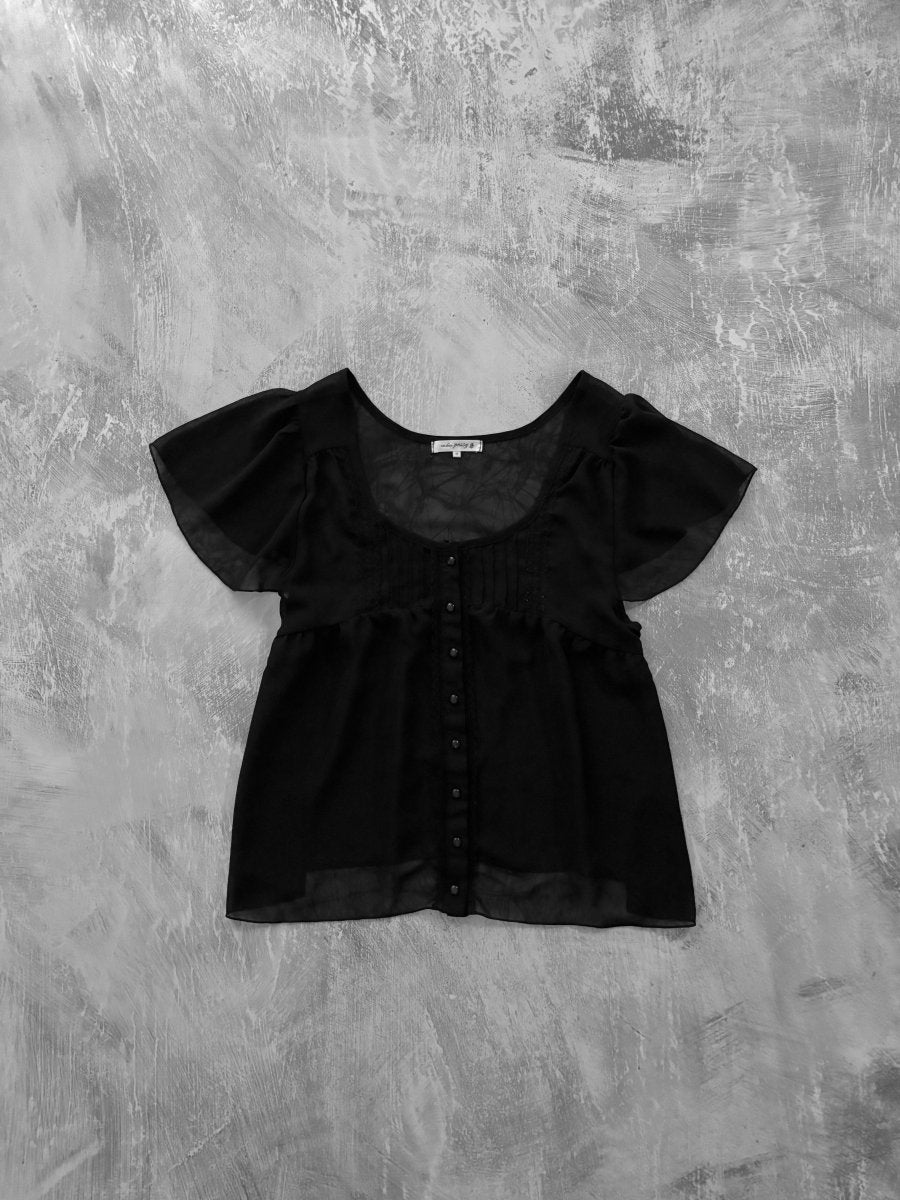 Passy Sheer Blouse - MIDNIGHT FAE