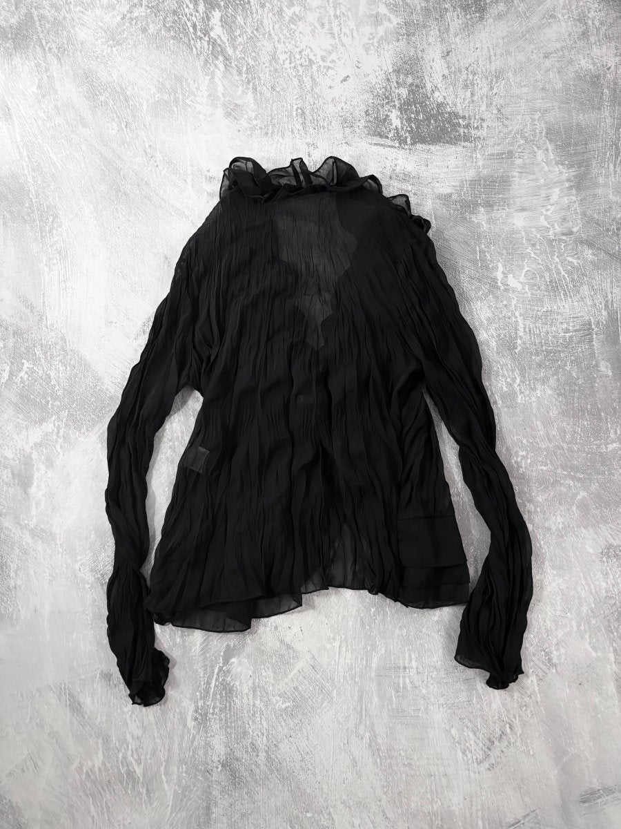 Pavilion Ruffle Cardigan - MIDNIGHT FAE