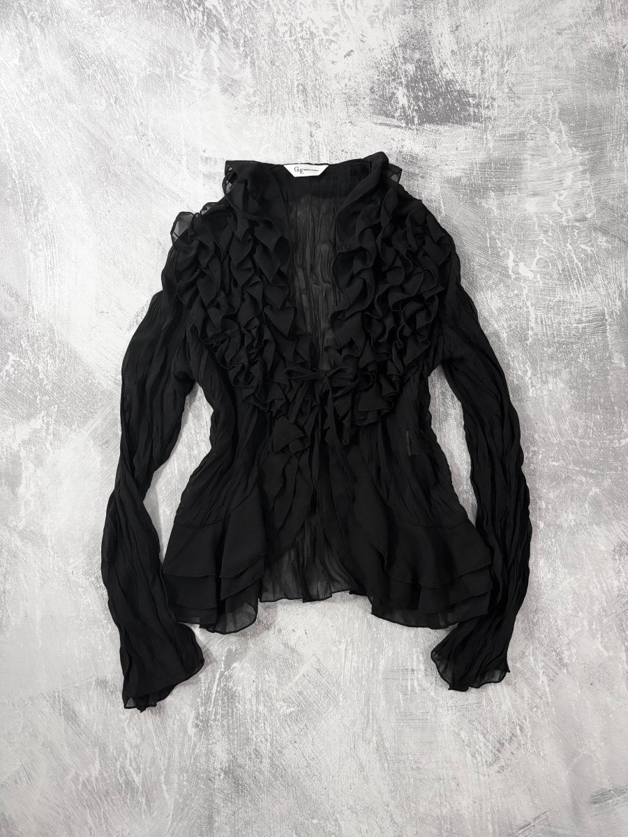 Pavilion Ruffle Cardigan - MIDNIGHT FAE