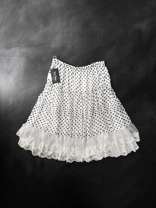 Peaks Polkadot Skirt (BNWT) - MIDNIGHT FAE