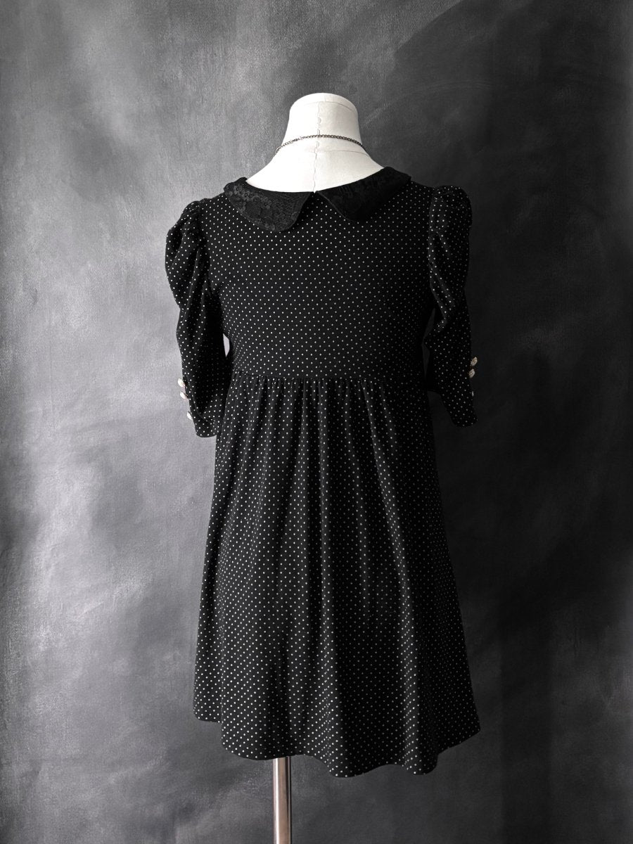 Pearl Polkadot Dress - MIDNIGHT FAE